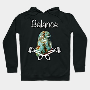 Rockhound Lotus Yoga Pose - Funny Balance Mental Health Rockhounding Hoodie